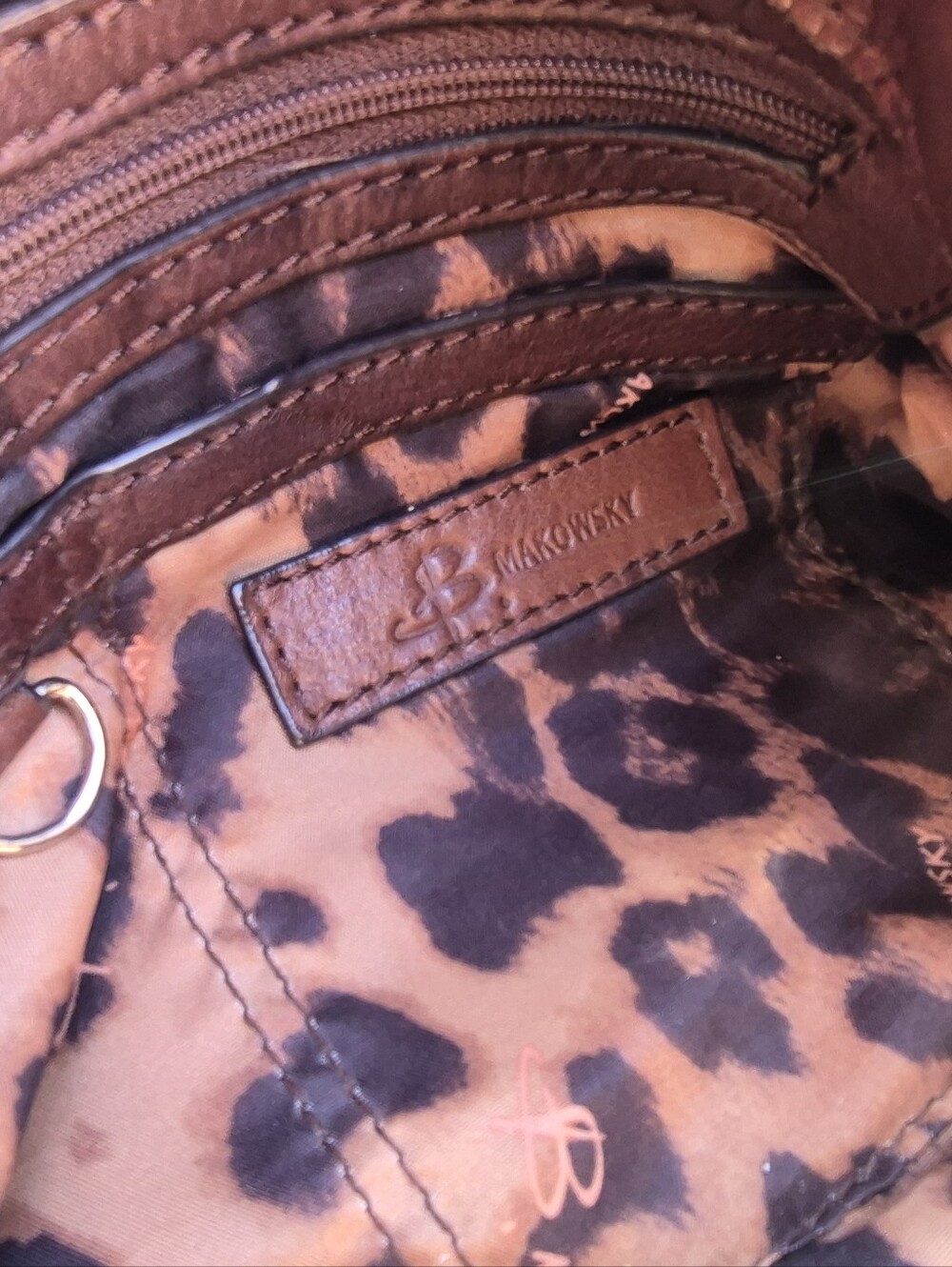 B. Makowsky Vintage Leather Belted Hobo Bag - Picture 12 of 15